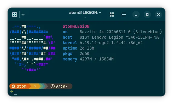 Hardware and System Info (pfetch)
